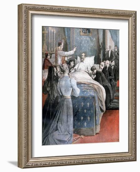 The Death of the Comte De Paris, England, 1894-Lionel Noel Royer-Framed Giclee Print