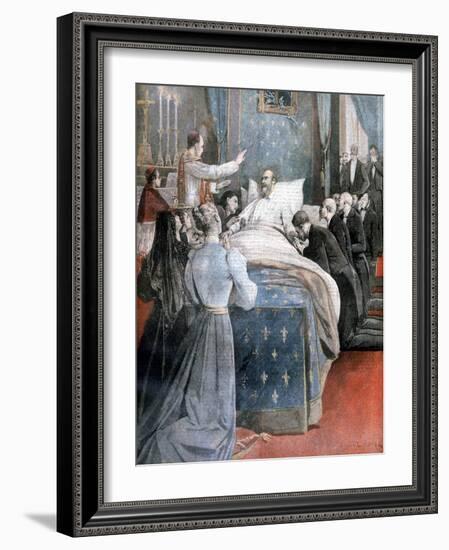 The Death of the Comte De Paris, England, 1894-Lionel Noel Royer-Framed Giclee Print