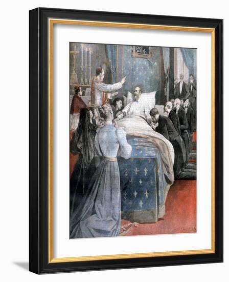 The Death of the Comte De Paris, England, 1894-Lionel Noel Royer-Framed Giclee Print