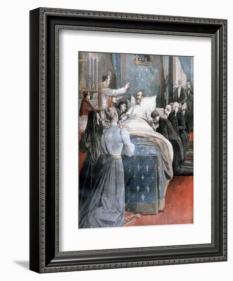 The Death of the Comte De Paris, England, 1894-Lionel Noel Royer-Framed Giclee Print