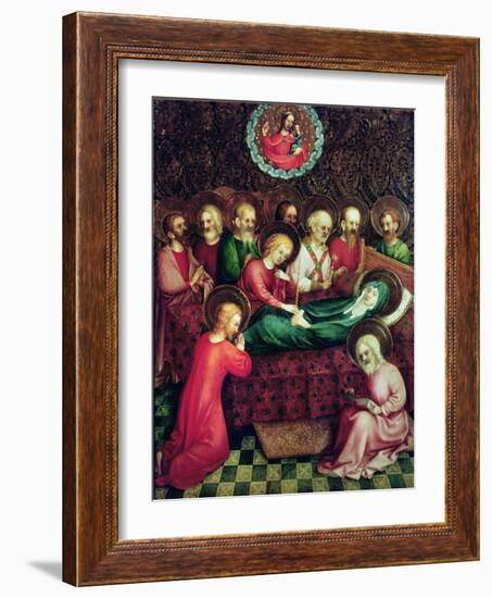 The Death of the Virgin, 1450 (Oil on Panel)-German School-Framed Giclee Print