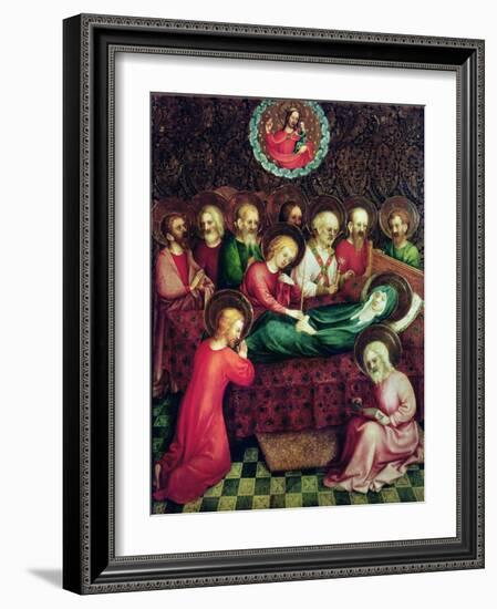 The Death of the Virgin, 1450 (Oil on Panel)-German School-Framed Giclee Print