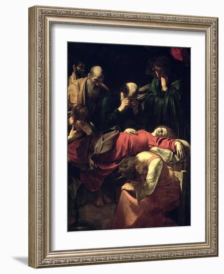 The Death of the Virgin, 1605-06-Caravaggio-Framed Giclee Print