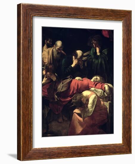 The Death of the Virgin, 1605-06-Caravaggio-Framed Giclee Print