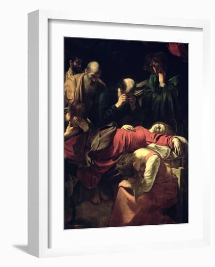 The Death of the Virgin, 1605-06-Caravaggio-Framed Giclee Print