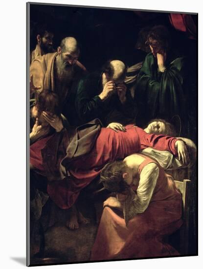 The Death of the Virgin, 1605-06-Caravaggio-Mounted Giclee Print