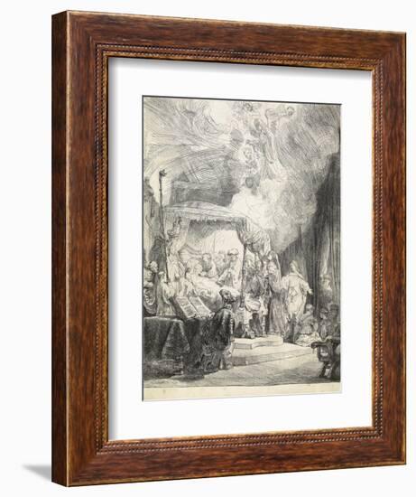 The Death of the Virgin, 1639-Rembrandt van Rijn-Framed Giclee Print