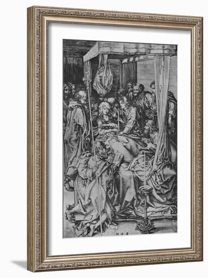 'The Death of the Virgin', c1475-Martin Schongauer-Framed Giclee Print