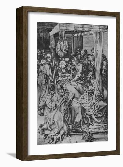 'The Death of the Virgin', c1475-Martin Schongauer-Framed Giclee Print