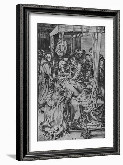 'The Death of the Virgin', c1475-Martin Schongauer-Framed Giclee Print