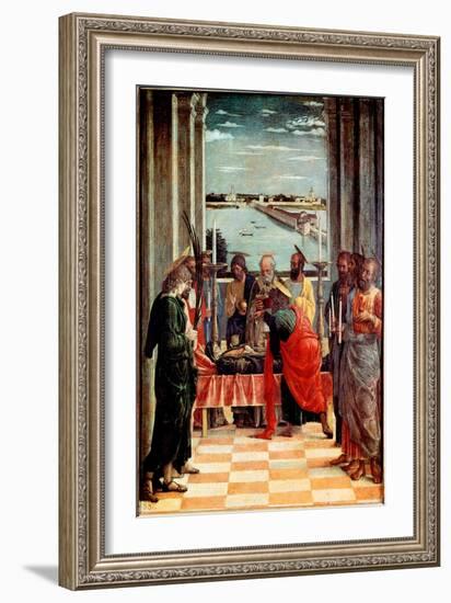 The Death of the Virgin (Painting, 1462)-Andrea Mantegna-Framed Giclee Print