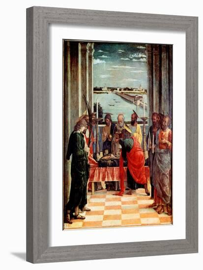 The Death of the Virgin (Painting, 1462)-Andrea Mantegna-Framed Giclee Print