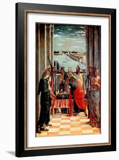 The Death of the Virgin (Painting, 1462)-Andrea Mantegna-Framed Giclee Print