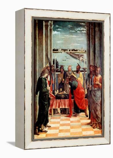 The Death of the Virgin (Painting, 1462)-Andrea Mantegna-Framed Premier Image Canvas