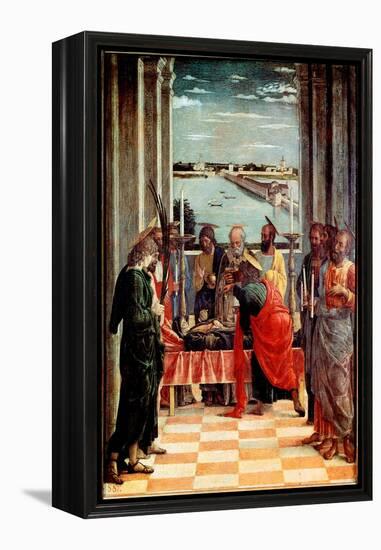 The Death of the Virgin (Painting, 1462)-Andrea Mantegna-Framed Premier Image Canvas