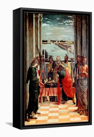 The Death of the Virgin (Painting, 1462)-Andrea Mantegna-Framed Premier Image Canvas