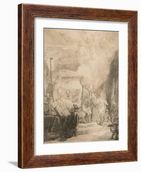 The Death of the Virgin-Rembrandt van Rijn-Framed Giclee Print