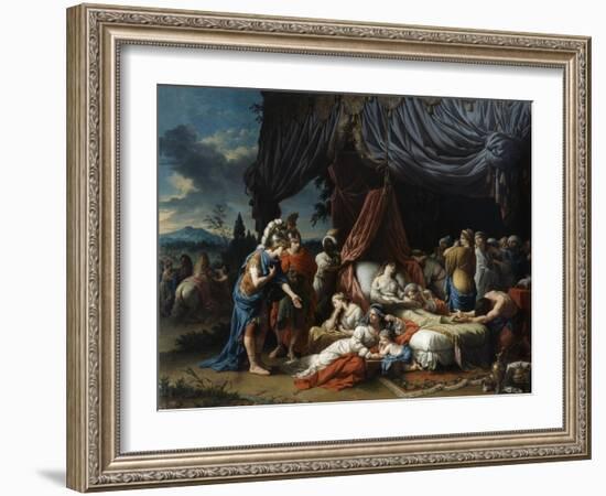 The Death of the Woman of Darius, 1785-Louis Jean Francois Lagrenee-Framed Giclee Print