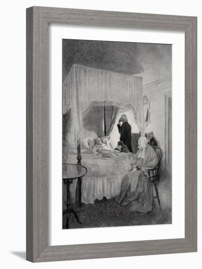 The Death of Washington at Mount Vernon, 14th December 1799-Howard Pyle-Framed Giclee Print