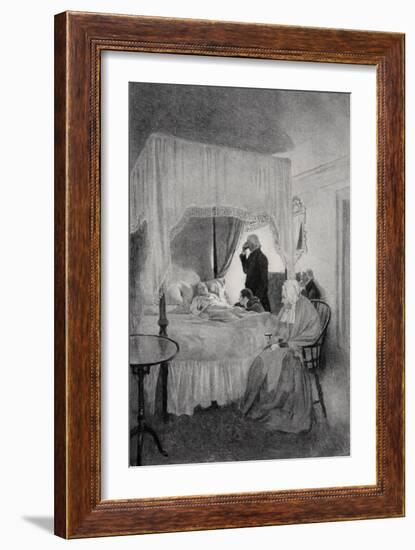 The Death of Washington at Mount Vernon, 14th December 1799-Howard Pyle-Framed Giclee Print