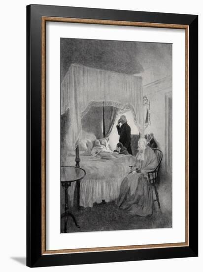 The Death of Washington at Mount Vernon, 14th December 1799-Howard Pyle-Framed Giclee Print