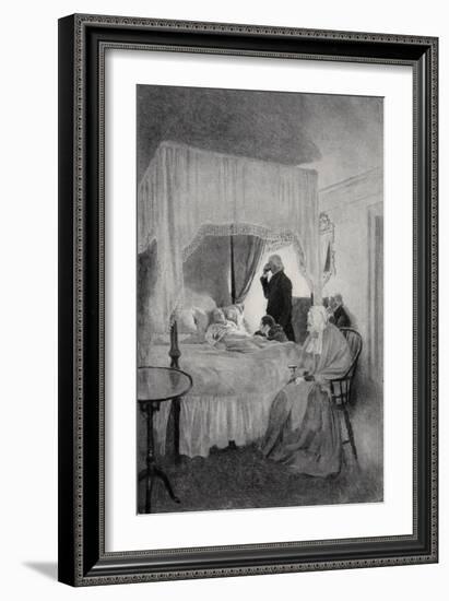 The Death of Washington at Mount Vernon, 14th December 1799-Howard Pyle-Framed Giclee Print