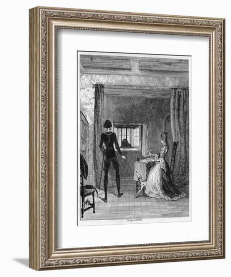 The Death Warrant, 1840-George Cruikshank-Framed Giclee Print