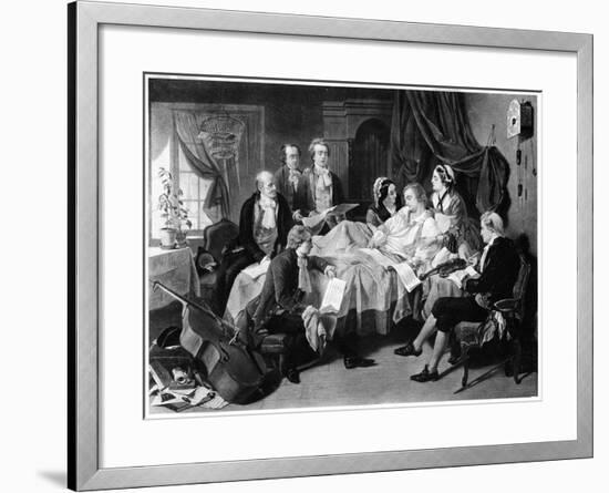 The Deathbed of Mozart, 1791-null-Framed Giclee Print