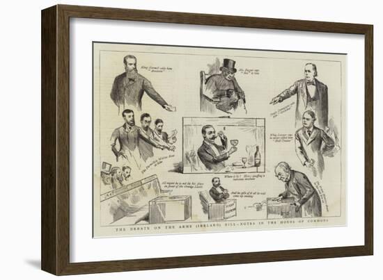 The Debate on the Arms (Ireland) Bill, Notes in the House of Commons-Randolph Caldecott-Framed Giclee Print