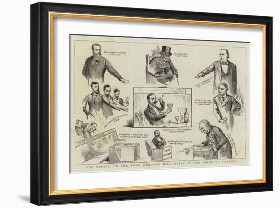 The Debate on the Arms (Ireland) Bill, Notes in the House of Commons-Randolph Caldecott-Framed Giclee Print