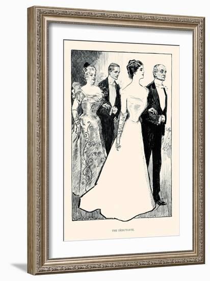 The Debutante-Charles Dana Gibson-Framed Art Print