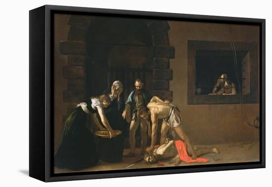 The Decapitation of St. John the Baptist, 1608-Caravaggio-Framed Premier Image Canvas
