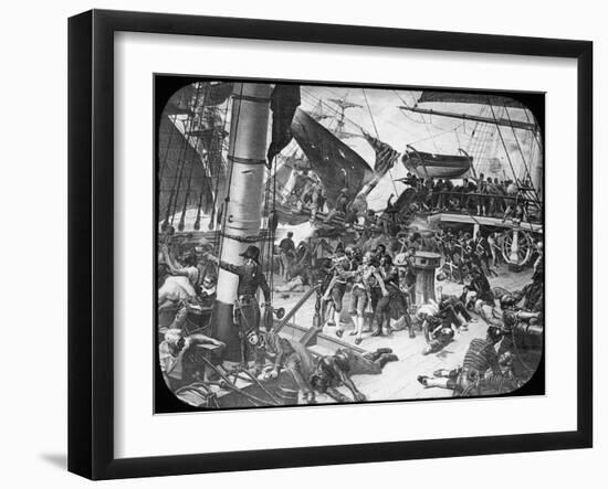 The Deck of HMS Victory, 1805-Newton & Co-Framed Giclee Print