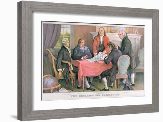 The Declaration Committee, Published by Currier and Ives, New York-null-Framed Giclee Print