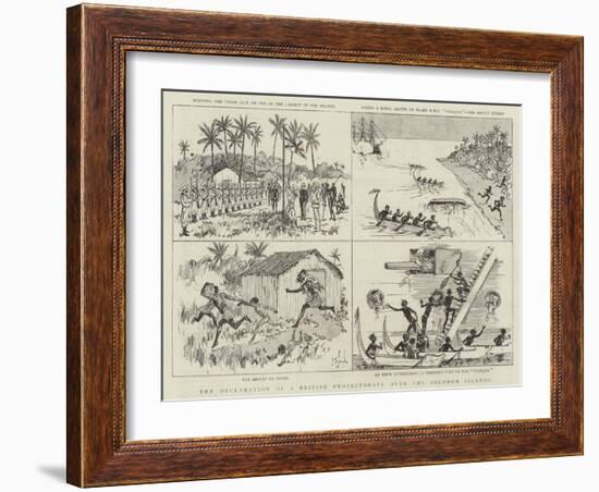 The Declaration of a British Protectorate over the Solomon Islands-null-Framed Giclee Print
