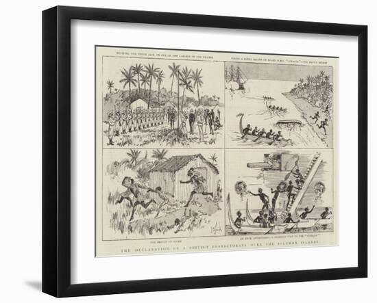 The Declaration of a British Protectorate over the Solomon Islands-null-Framed Giclee Print