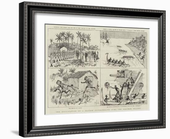 The Declaration of a British Protectorate over the Solomon Islands-null-Framed Giclee Print