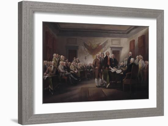 The Declaration of Independence, July 4, 1776, 1817-John Trumbull-Framed Giclee Print