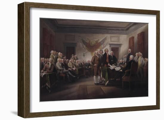 The Declaration of Independence, July 4, 1776, 1817-John Trumbull-Framed Giclee Print