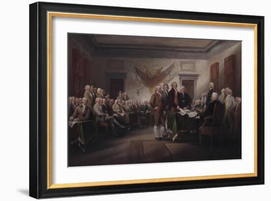 The Declaration of Independence, July 4, 1776, 1817-John Trumbull-Framed Giclee Print