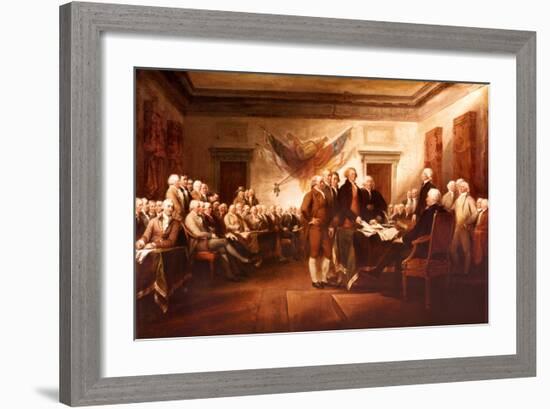 The Declaration of Independence-John Trumbull-Framed Art Print