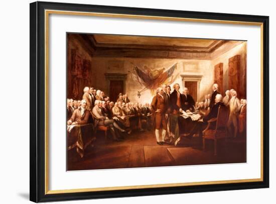 The Declaration of Independence-John Trumbull-Framed Art Print