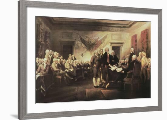 The Declaration of Independence-John Trumbull-Framed Art Print