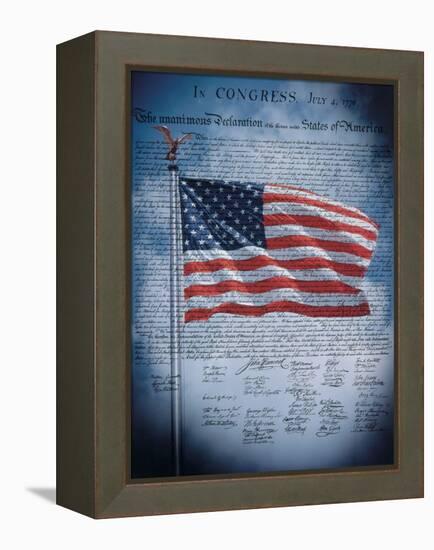 The Declaration of Independence-null-Framed Stretched Canvas