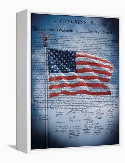 The Declaration of Independence-null-Framed Stretched Canvas