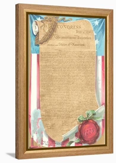 The Declaration of Independence-null-Framed Stretched Canvas