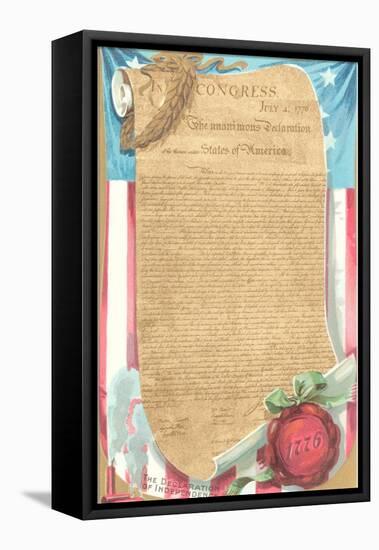 The Declaration of Independence-null-Framed Stretched Canvas