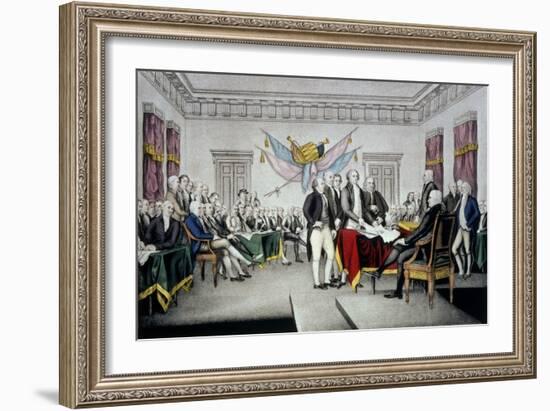 The Declaration of Independence-Currier & Ives-Framed Giclee Print