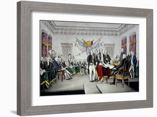 The Declaration of Independence-Currier & Ives-Framed Giclee Print