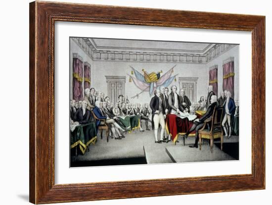 The Declaration of Independence-Currier & Ives-Framed Giclee Print